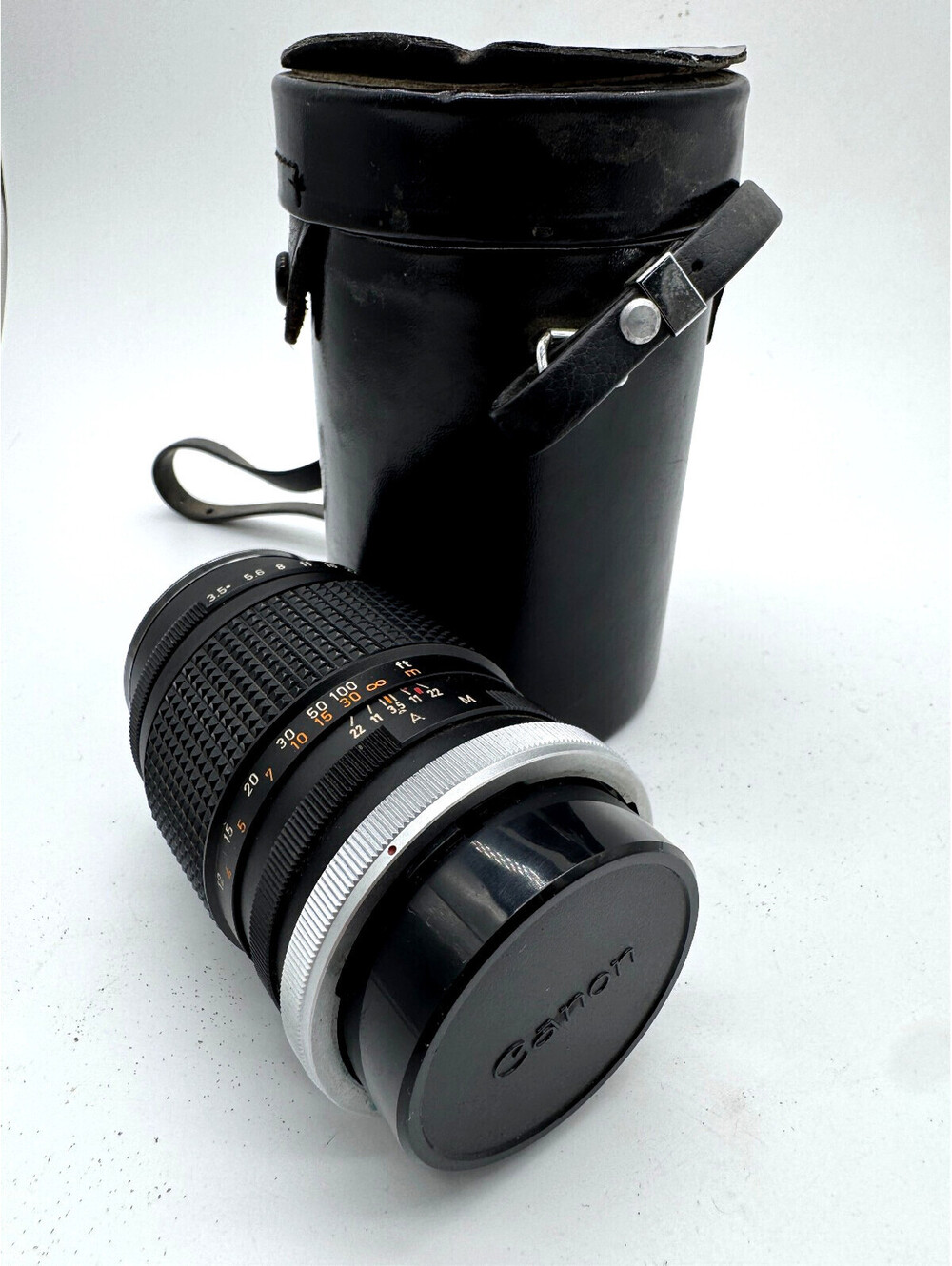 Vintage Canon FL 135mm f/3.5 Telephoto Lens Case Kenko Filter Japan Untested